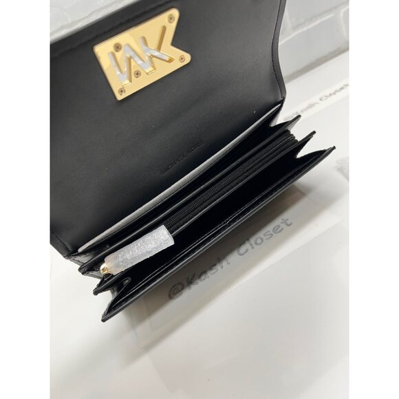 Michael Kors wallet mimi large flap bifold credit card phone wallet Black - Picture 4 of 8